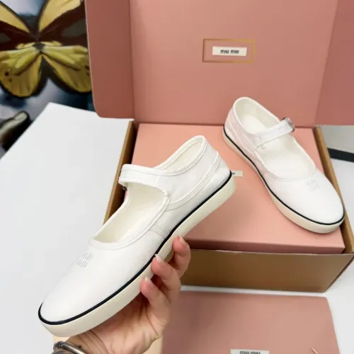 Replica MIU MIU Flat Shoes For Women #1462871 $85.00 USD for Wholesale