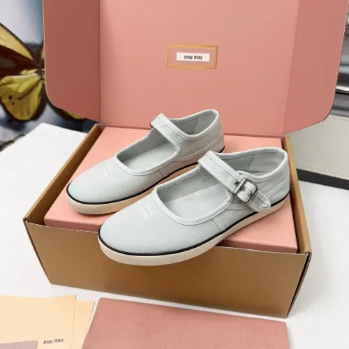MIU MIU Flat Shoes For Women #1462872 $85.00 USD, Wholesale Replica MIU MIU Flat Shoes