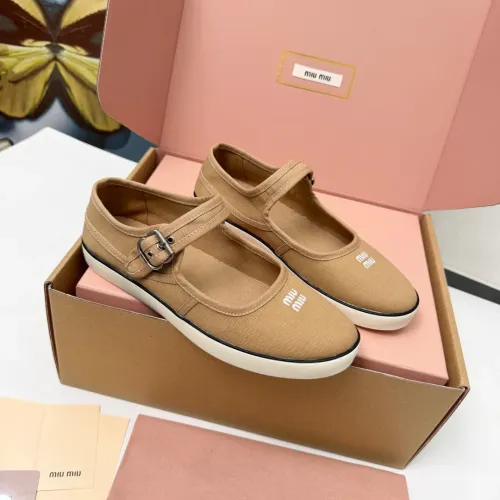 Replica MIU MIU Flat Shoes For Women #1462873 $85.00 USD for Wholesale