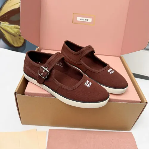 Replica MIU MIU Flat Shoes For Women #1462874 $85.00 USD for Wholesale