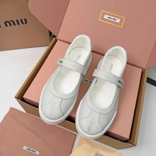 Replica MIU MIU Flat Shoes For Women #1462891 $92.00 USD for Wholesale
