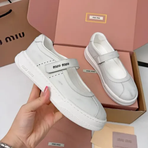 Replica MIU MIU Flat Shoes For Women #1462891 $92.00 USD for Wholesale