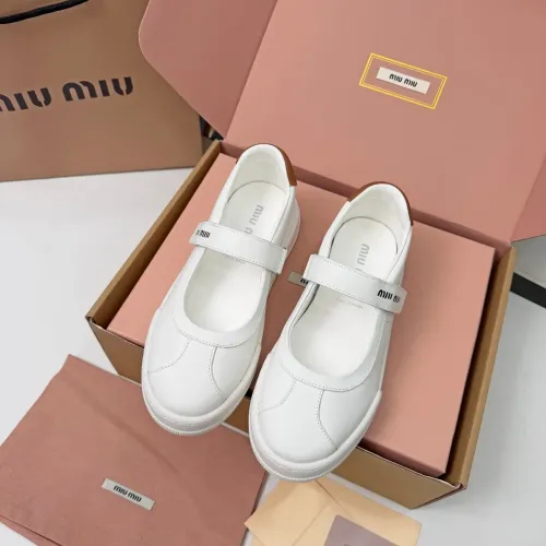 Replica MIU MIU Flat Shoes For Women #1462893 $92.00 USD for Wholesale
