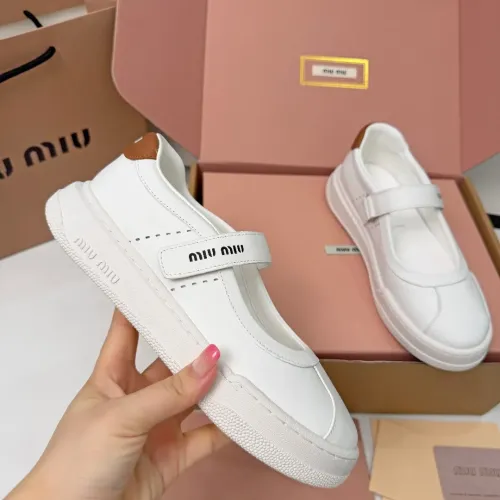 Replica MIU MIU Flat Shoes For Women #1462893 $92.00 USD for Wholesale