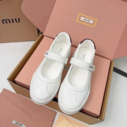 Replica MIU MIU Flat Shoes For Women #1462894 $92.00 USD for Wholesale