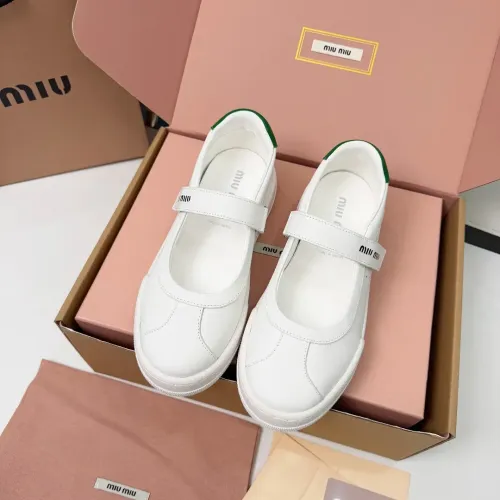 Replica MIU MIU Flat Shoes For Women #1462895 $92.00 USD for Wholesale
