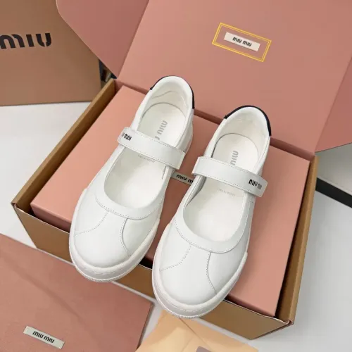 Replica MIU MIU Flat Shoes For Women #1462896 $92.00 USD for Wholesale