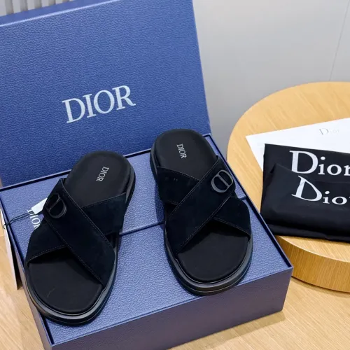 Replica Christian Dior Slippers For Men #1463251 $60.00 USD for Wholesale