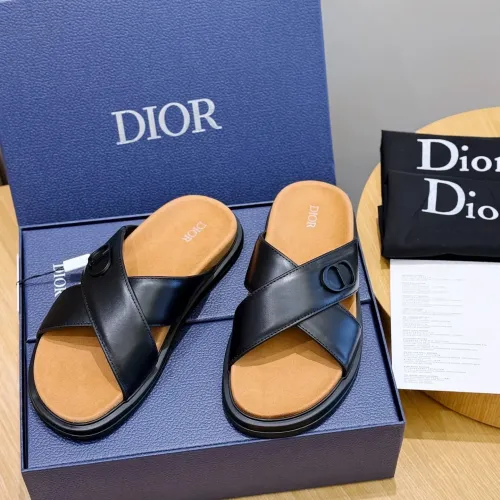 Replica Christian Dior Slippers For Men #1463253 $60.00 USD for Wholesale