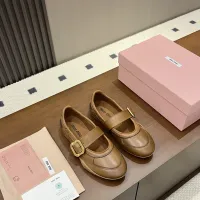 $100.00 USD MIU MIU Flat Shoes For Women #1462307