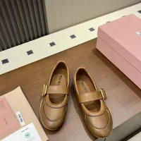 $100.00 USD MIU MIU Flat Shoes For Women #1462307