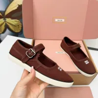 $85.00 USD MIU MIU Flat Shoes For Women #1462874